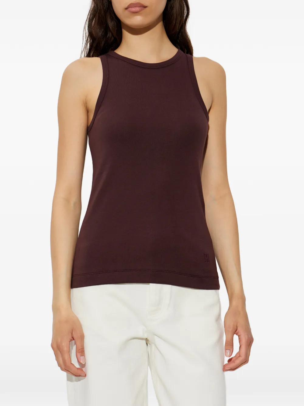 By Malene Birger Mani ribgebreide tanktop Rood