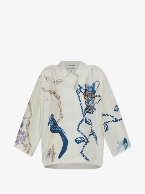 MUNTHE Nancie graphic-print button-down shirt