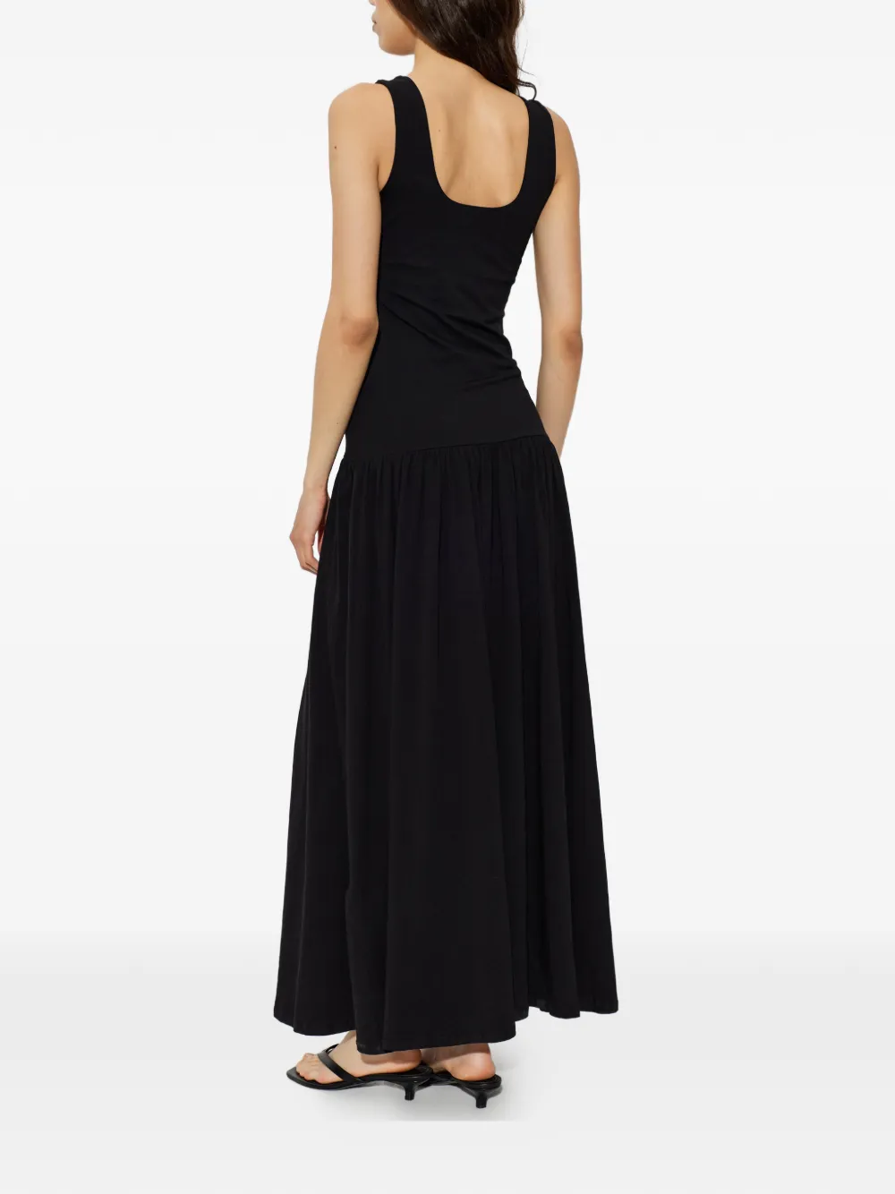 By Malene Birger Marcielle maxi-dress met gesmockte rok Zwart