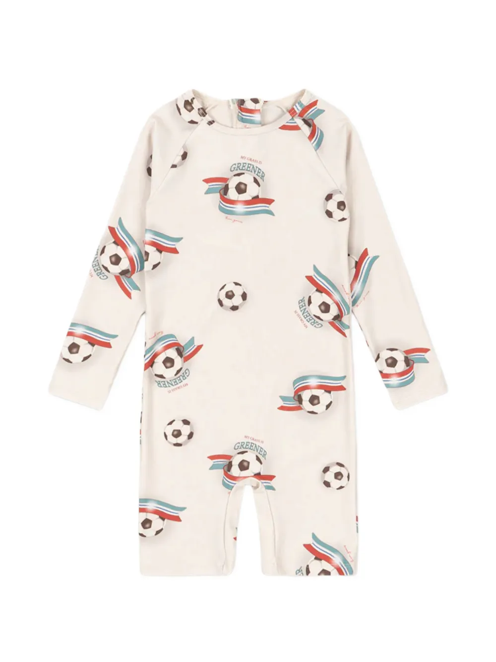 Konges Sløjd Aster graphic-print long-sleeve swimsuit - Nude