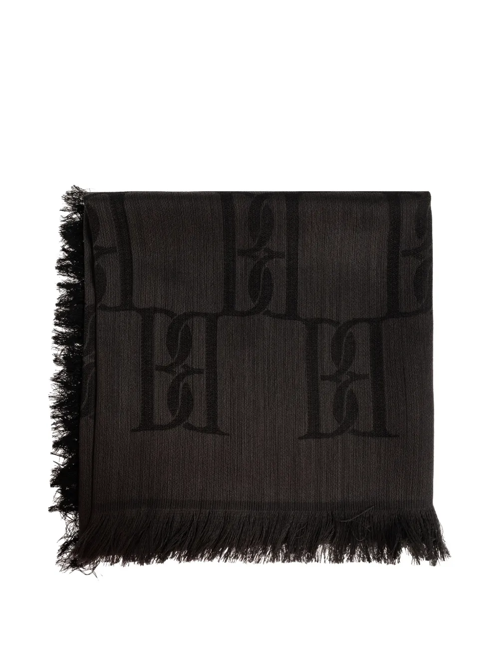 By Malene Birger Sciarpa Mallon con monogramma - Nero