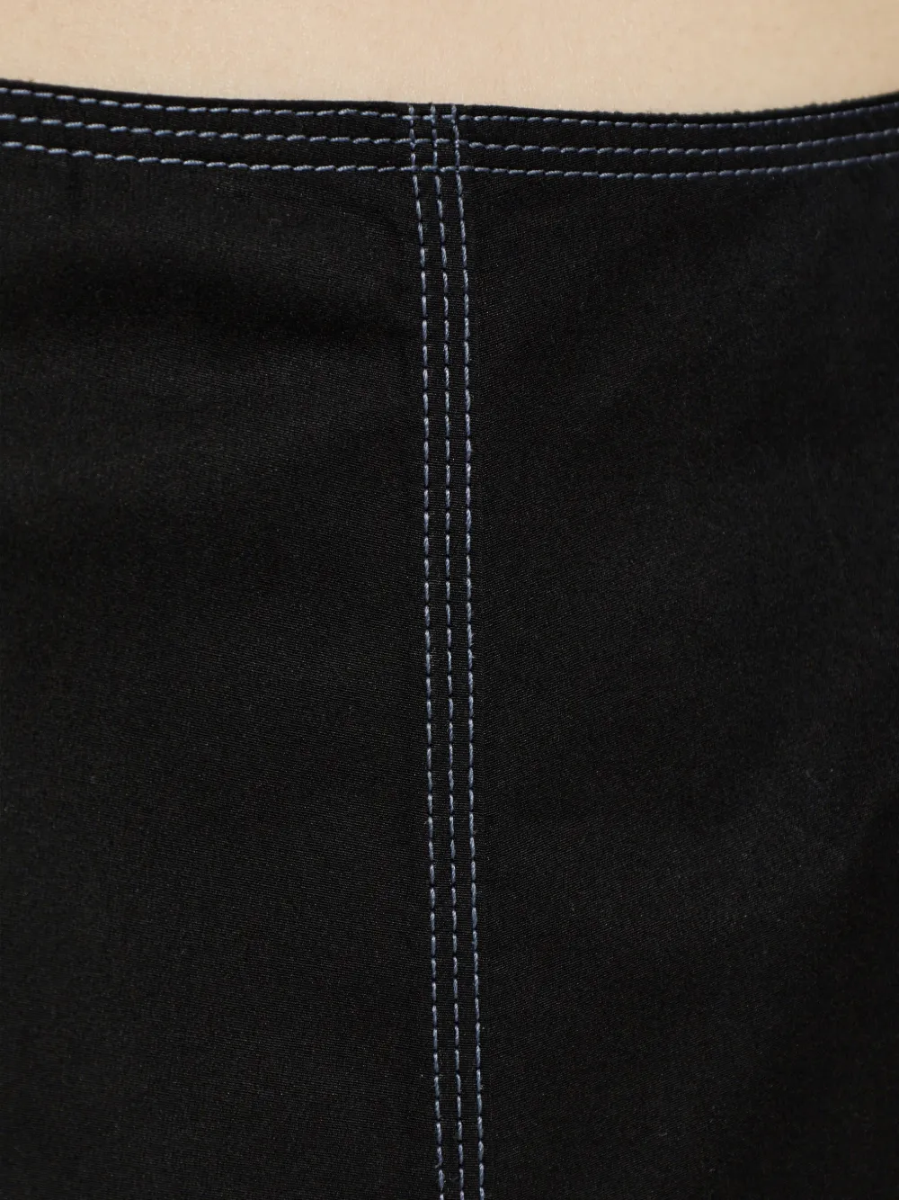 Marni Flared rok met contrasterend stiksel Zwart
