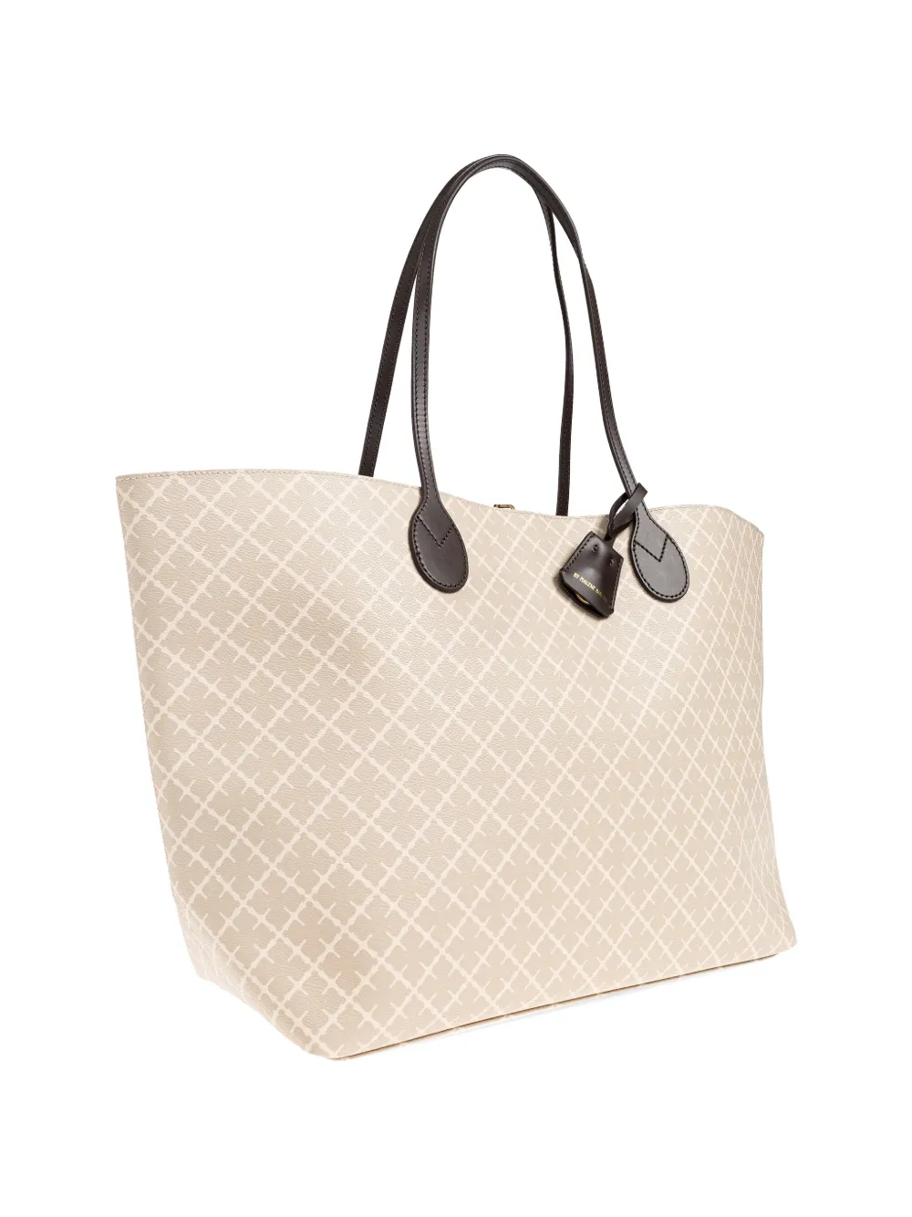 By Malene Birger Abi shopper met monogramprint Beige