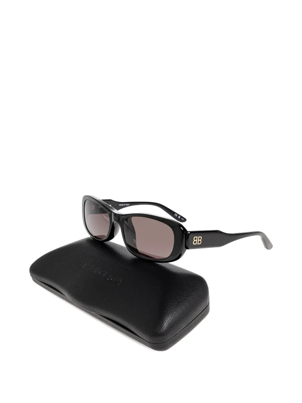 Balenciaga Eyewear Zonnebril met rechthoekig montuur en BB-logo Zwart