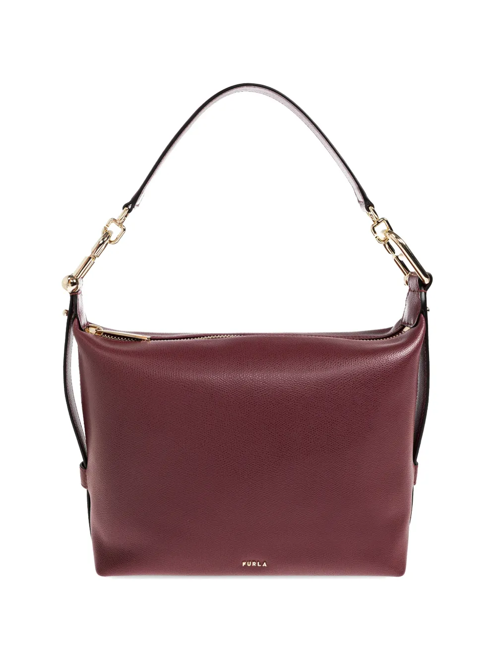 Furla M Tonie logo-plaque leather tote bag - Rosso
