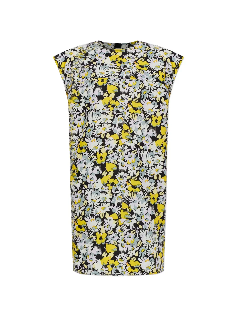 Marni floral-print tiered midi dress - Bianco