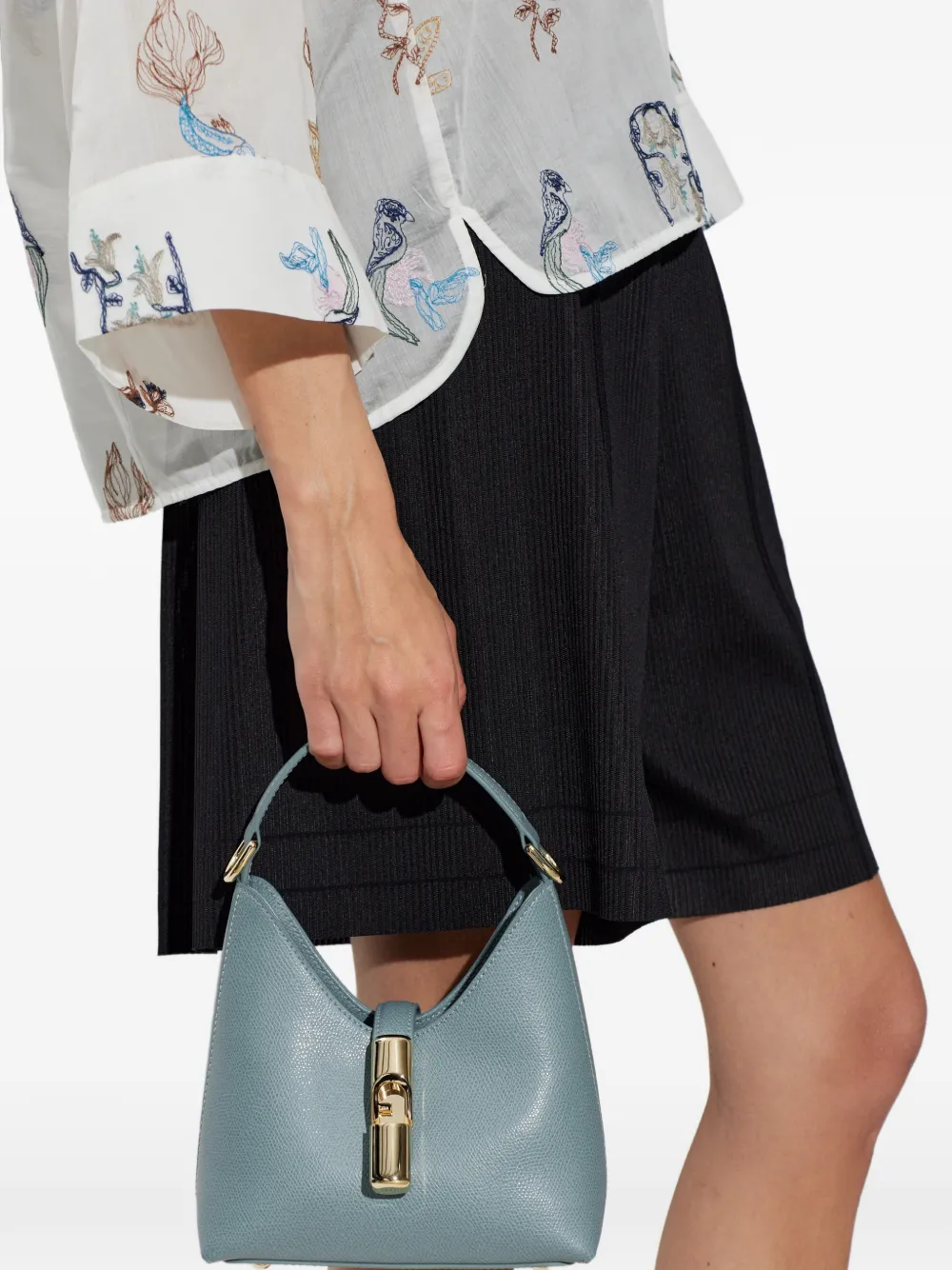 Furla Kleine Iride leren shopper Blauw