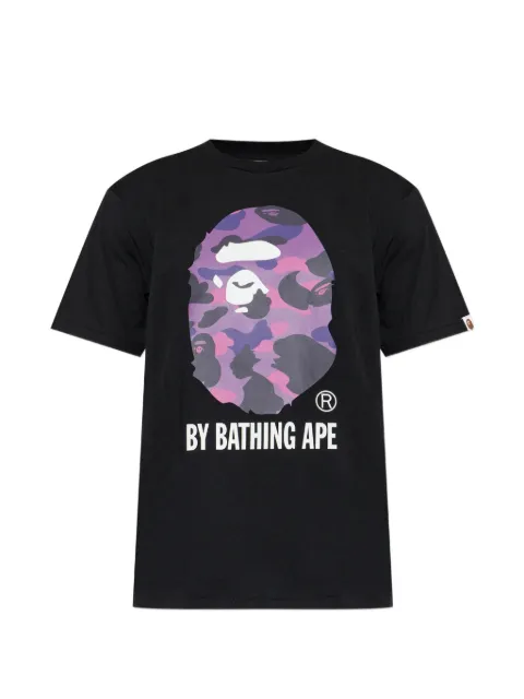 A BATHING APE® camo-print logo-print T-shirt