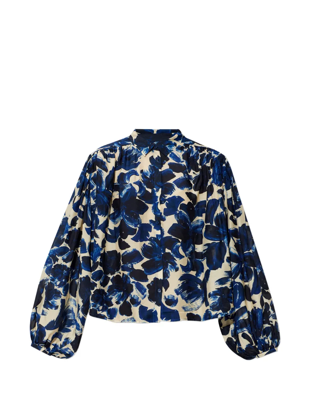MUNTHE Lynx floral-print blouse - Blu
