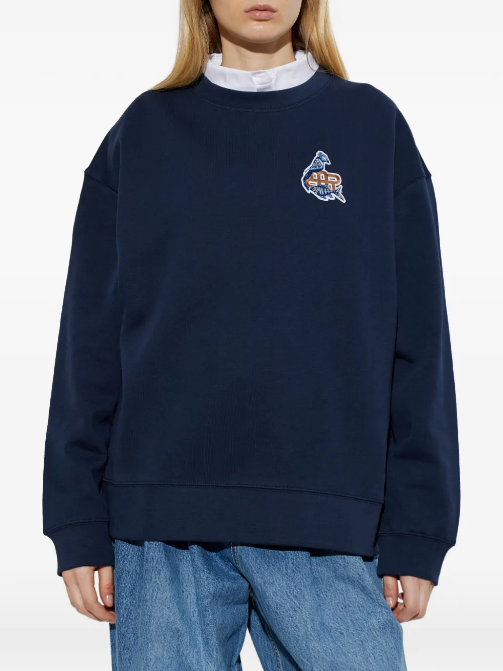  Munthe Sudadera Nathan Con Logo Bordado - Azul 