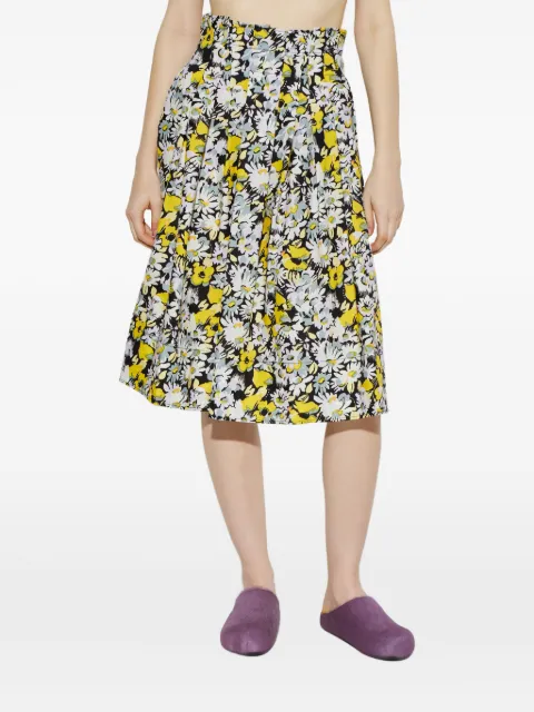 Marni falda midi con estampado floral