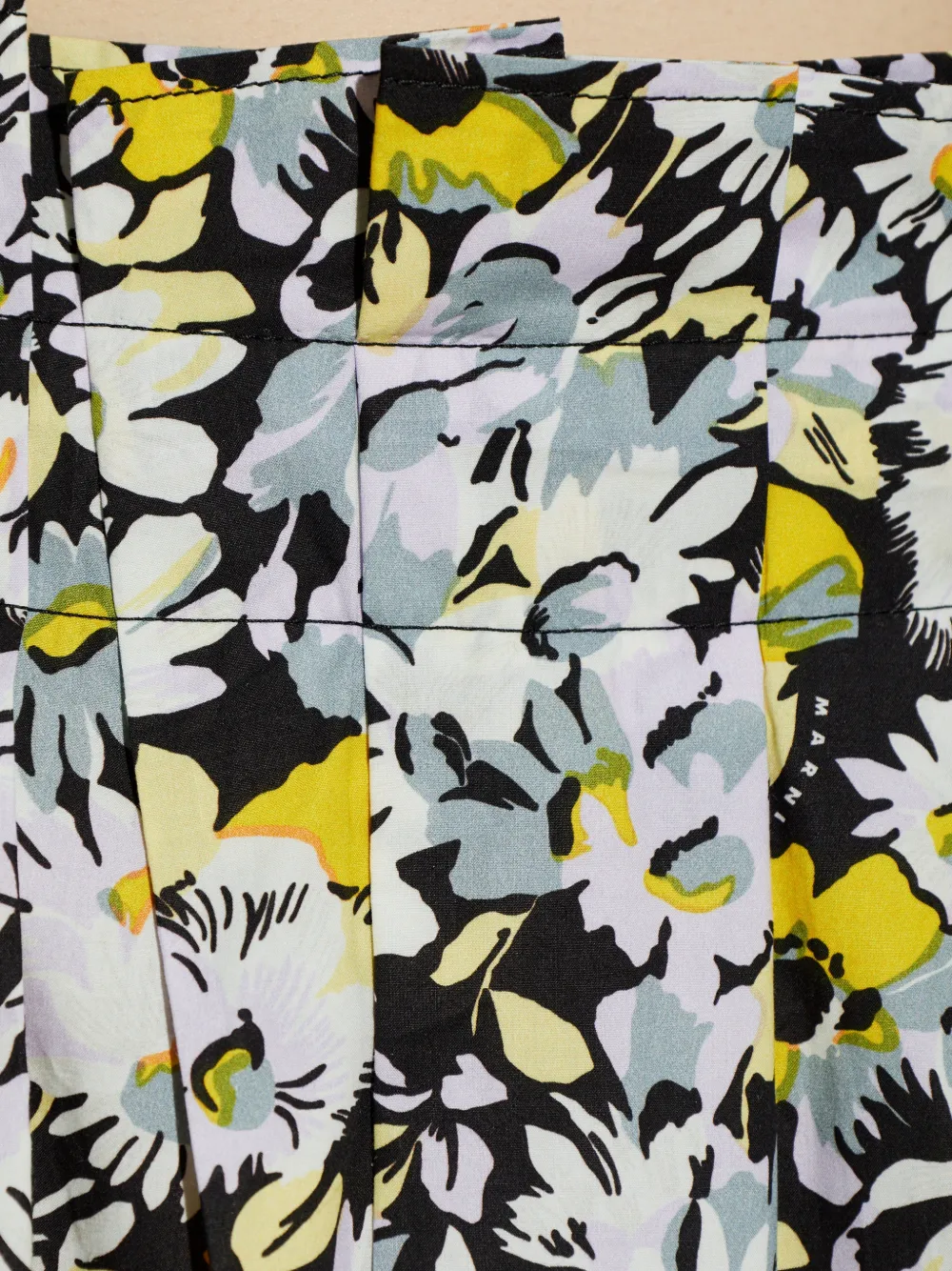 Marni Plooirok met bloemenprint Wit