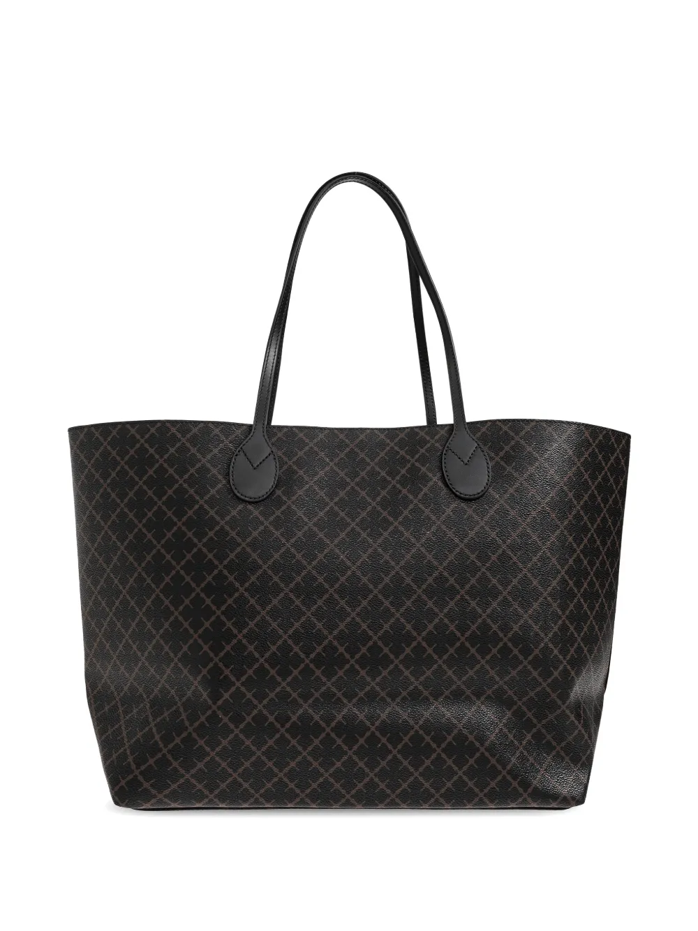 By Malene Birger Abi shopper met monogramprint Zwart