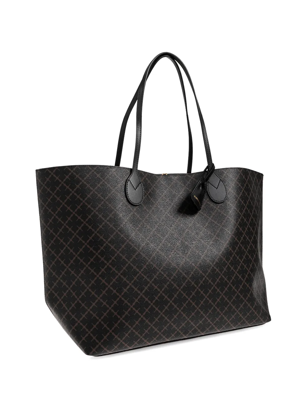 By Malene Birger Abi shopper met monogramprint Zwart