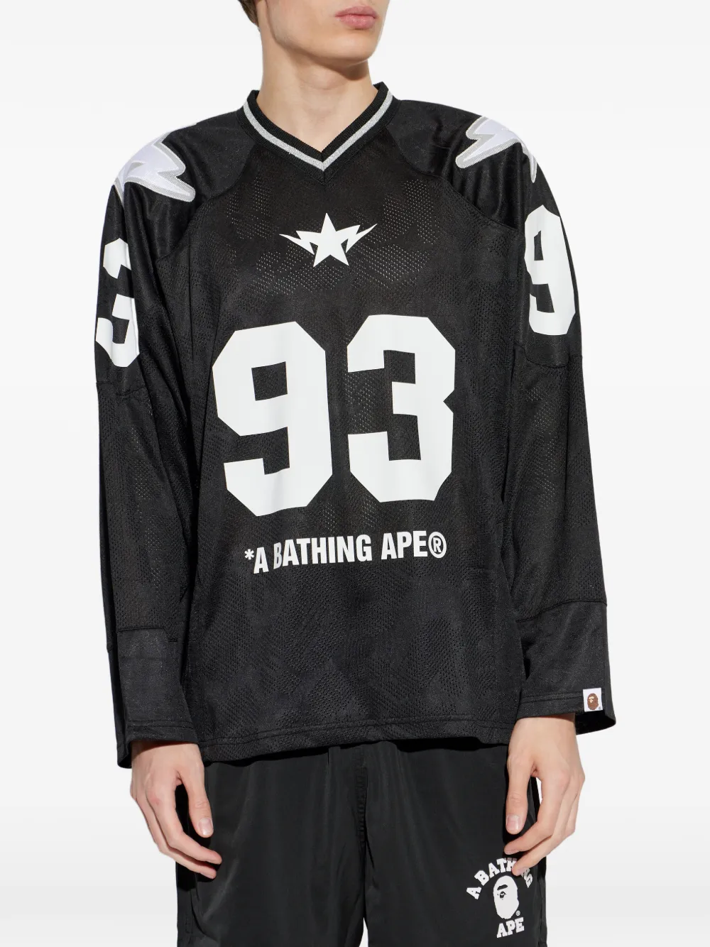 A BATHING APE® ロゴ ロングTシャツ | ブラック | FARFETCH JP