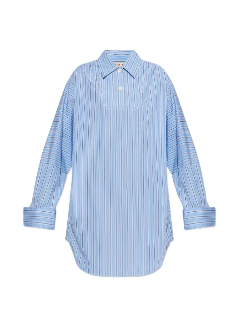Marni stripe-pattern oversized mini dress