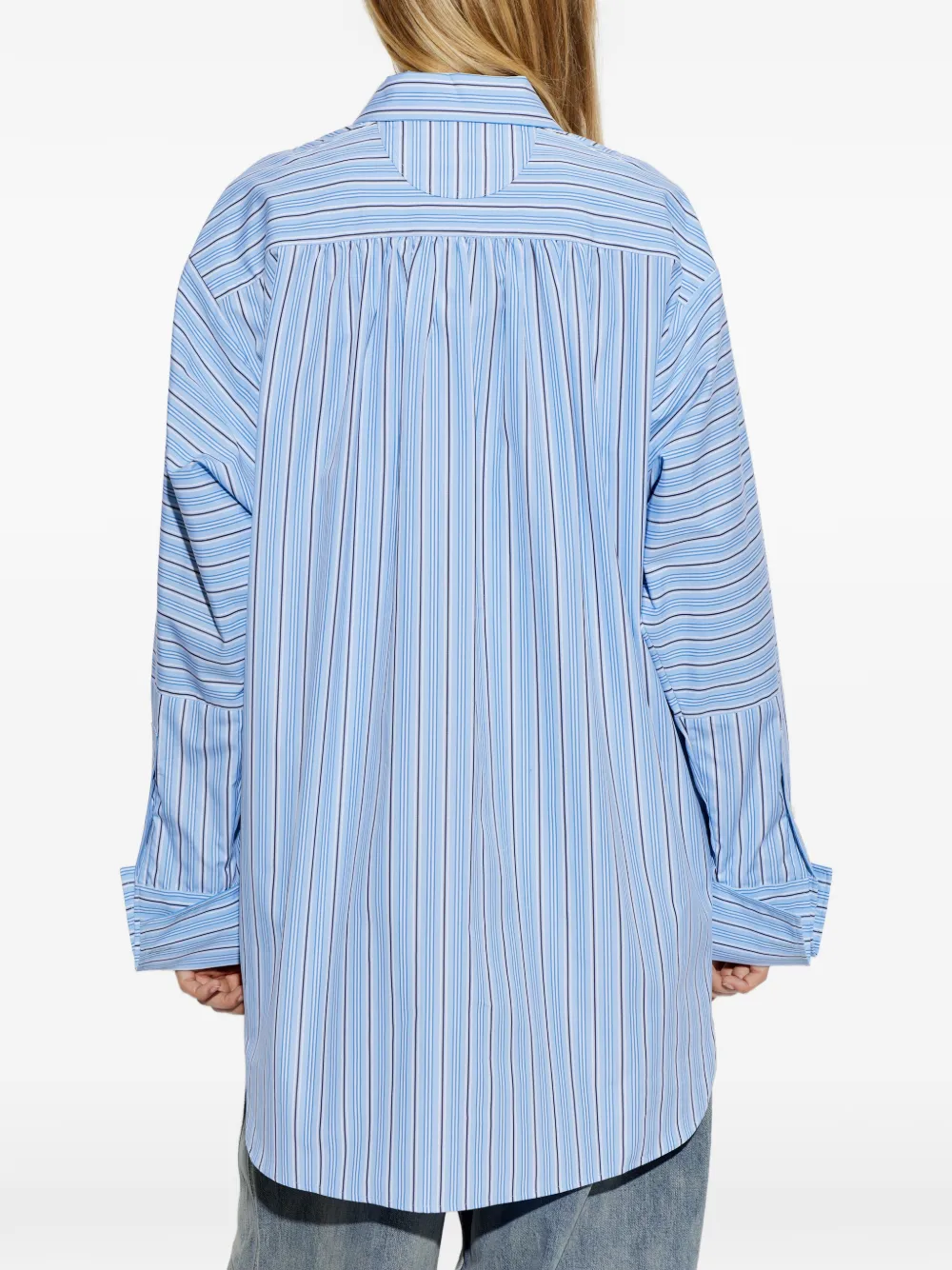 Marni Gestreepte oversized mini-jurk Blauw