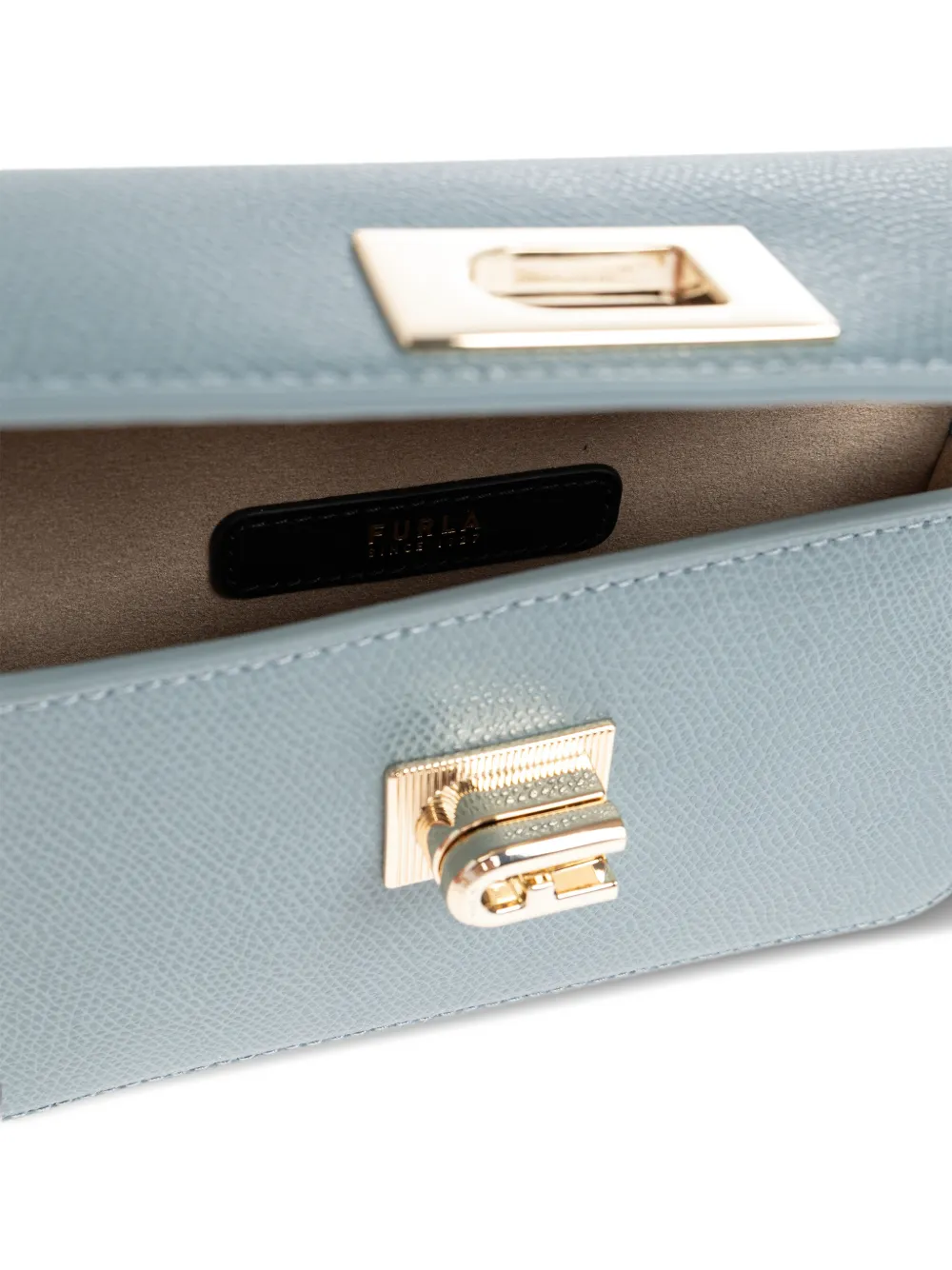 Furla 1927 leren mini-crossbodytas Blauw