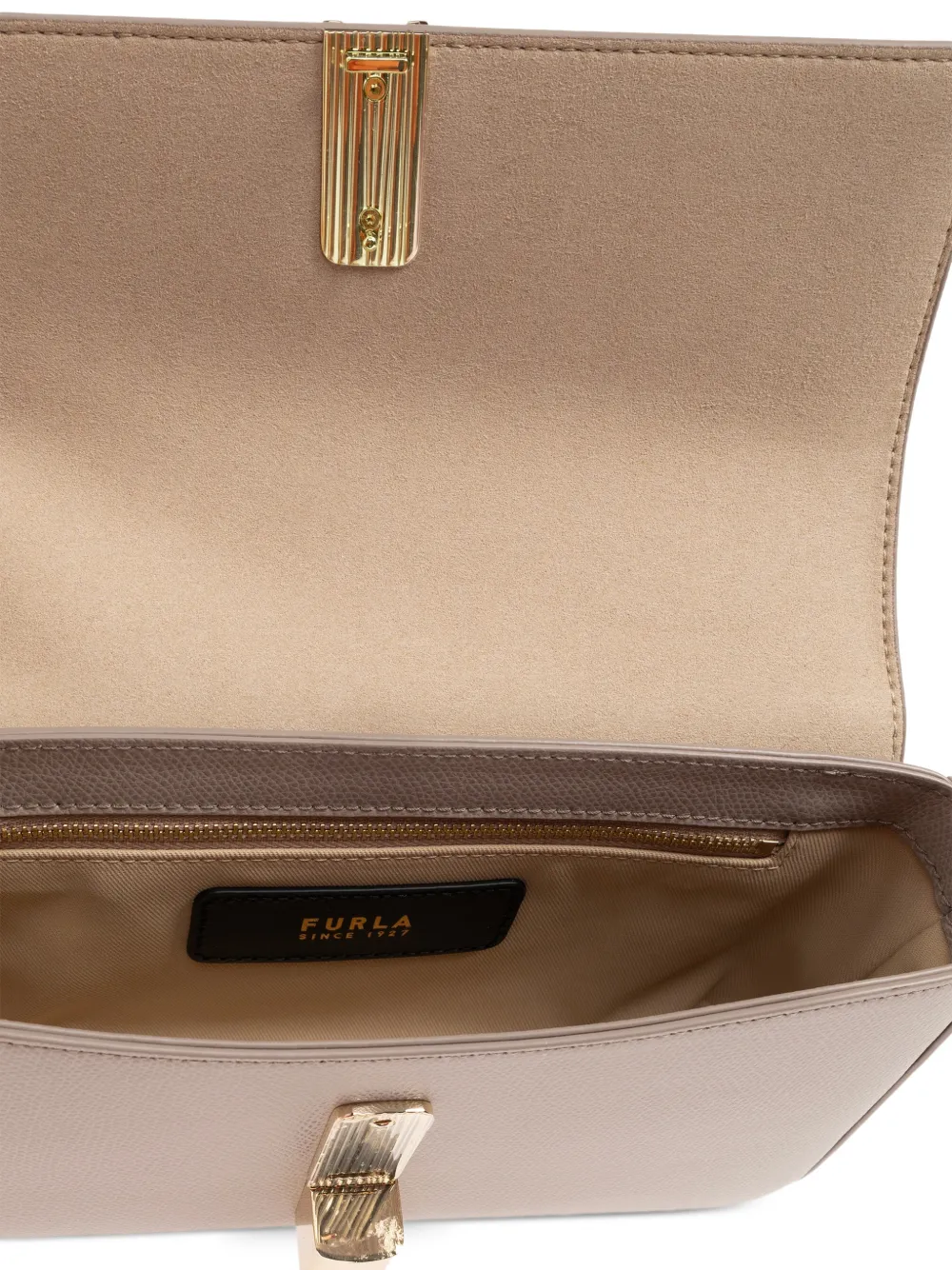 Furla Iride kleine leren crossbodytas Grijs
