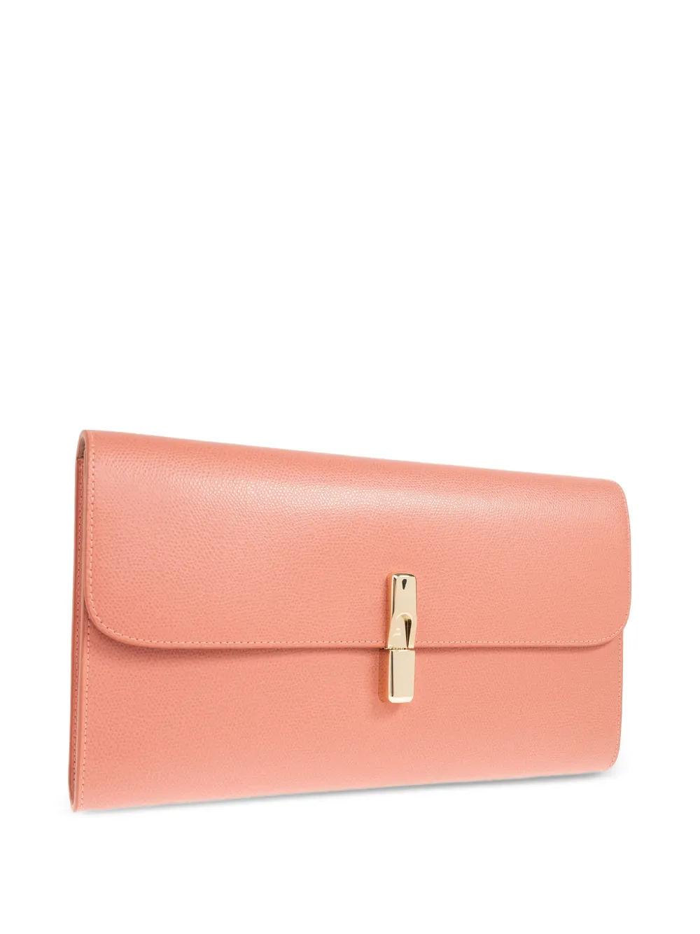 Furla XL Continental leren clutch met logoplakkaat Roze