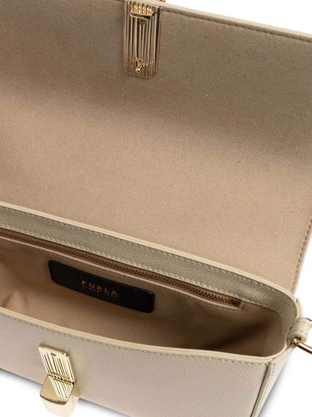 Furla Leren schoudertas Beige