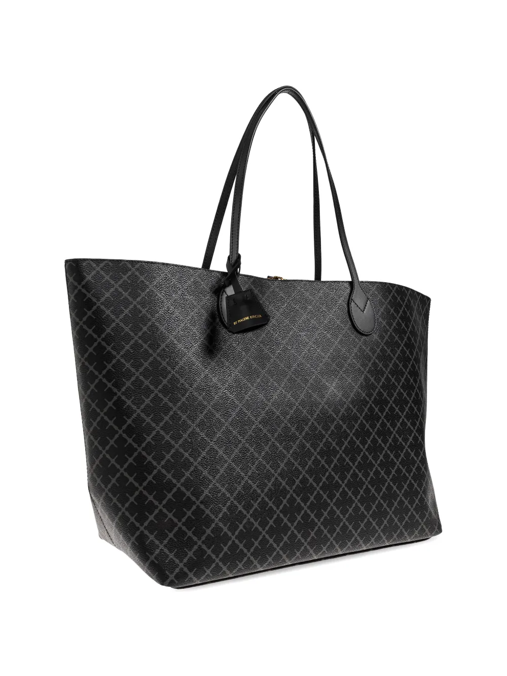 By Malene Birger Abi shopper met monogramprint Zwart