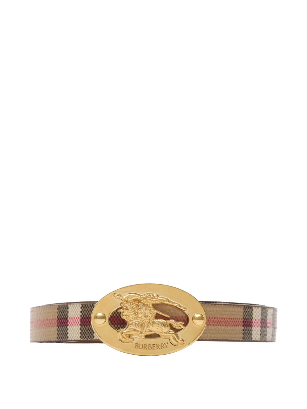 Burberry thin Reversible Check oval belt - Neutrals