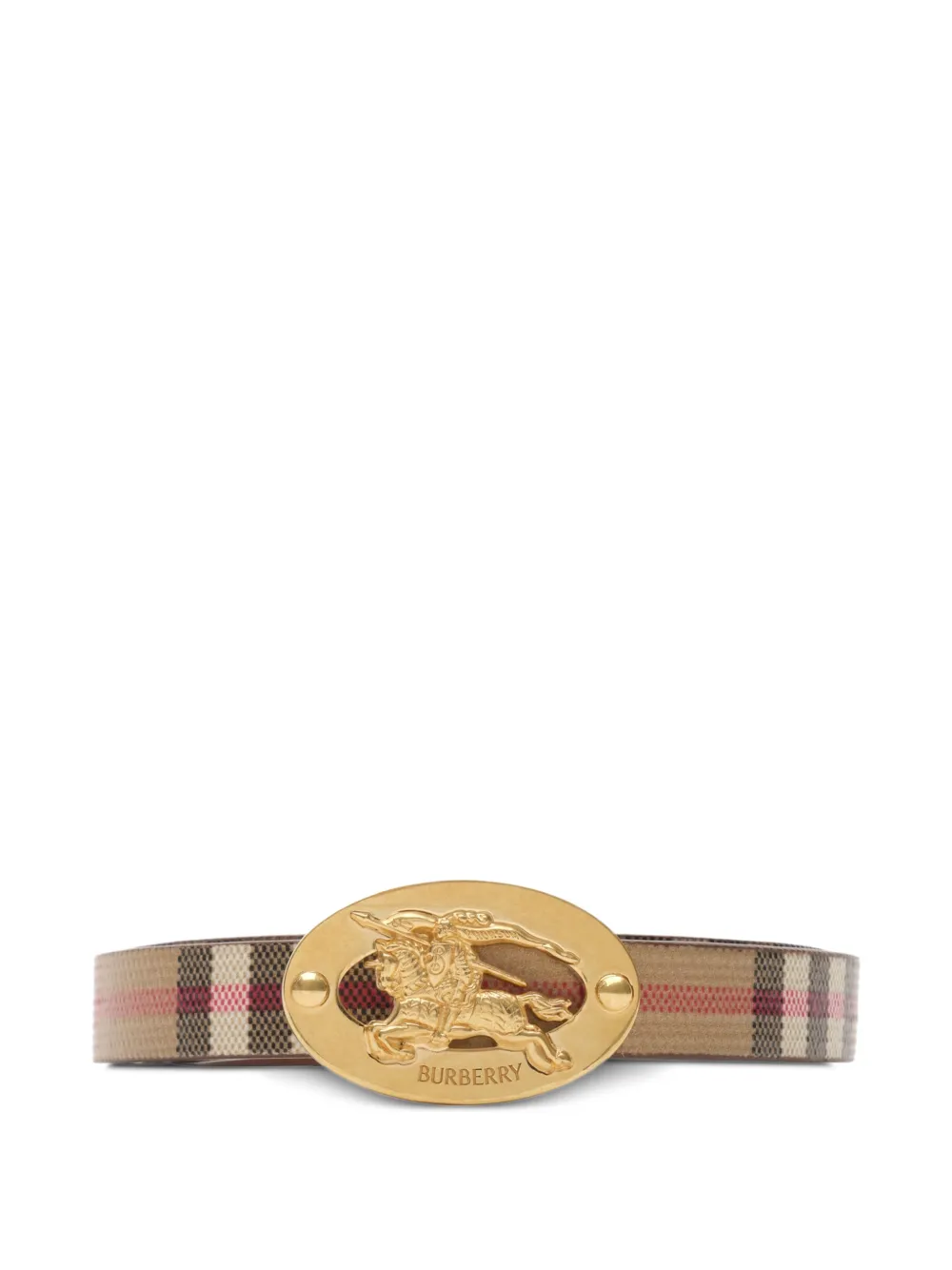Burberry thin Reversible Check oval belt - Toni neutri