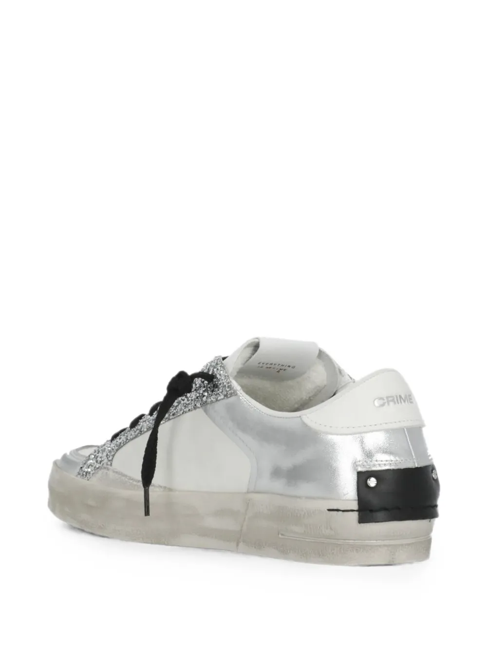 Crime London Skate Deluxe glitter-embellished sneakers Wit