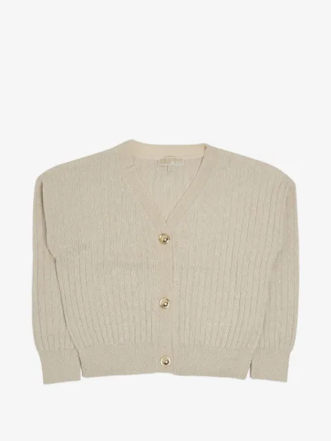 Michael Kors Kids ribbed metallic-effect cardigan