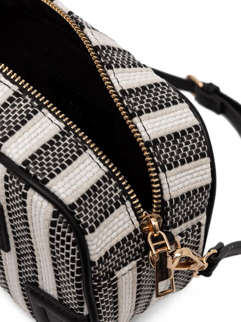 Morgan Gestreepte shopper met logobedel Wit