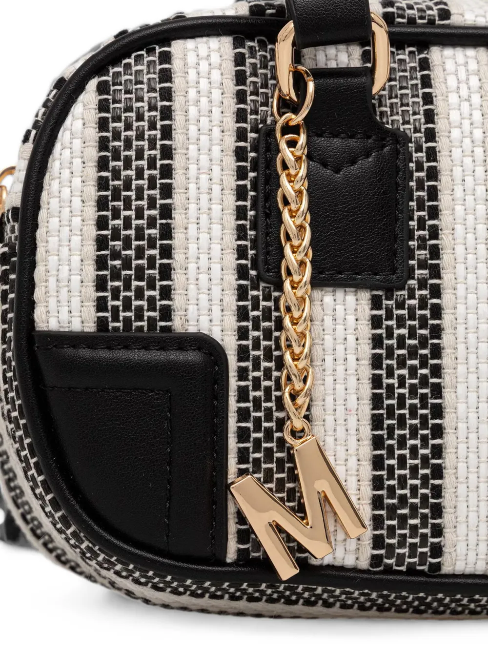 Morgan Gestreepte shopper met logobedel Wit