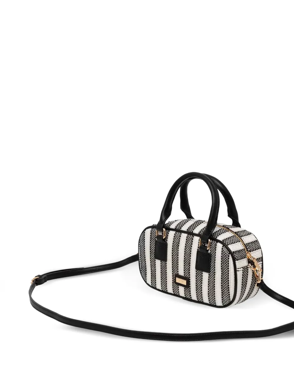 Morgan Gestreepte shopper met logobedel Wit