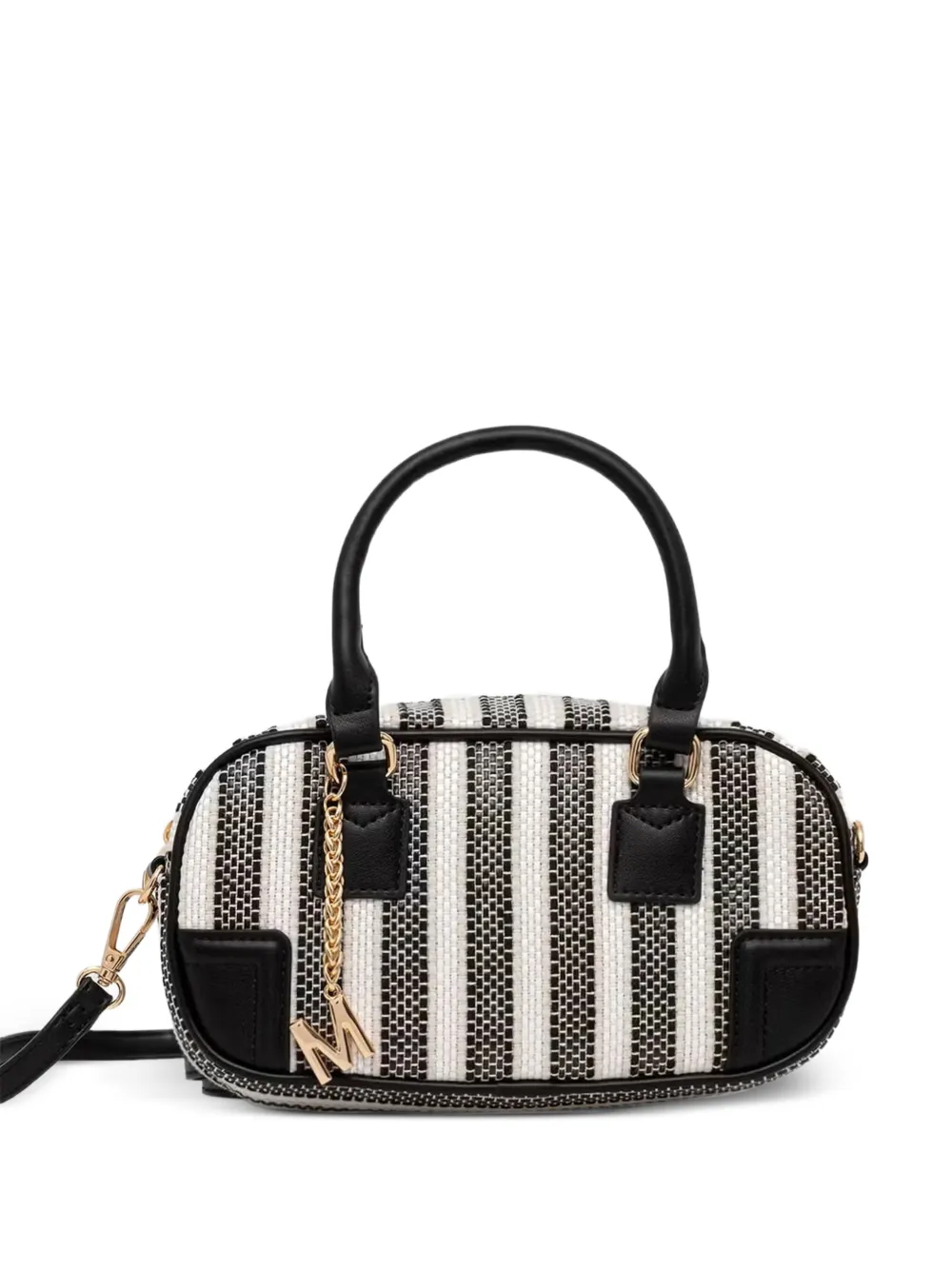 Morgan Borsa tote a righe - Bianco