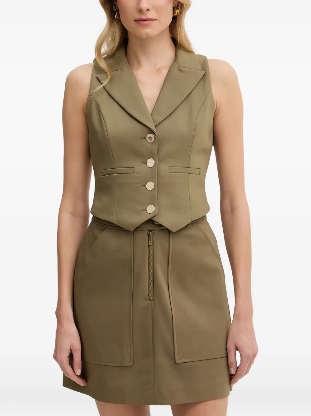 Morgan notched-lapel button-up waistcoat · 40