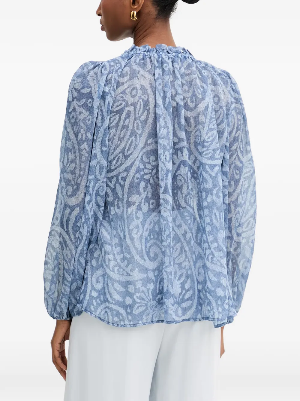 Morgan Blouse met paisley-print Blauw