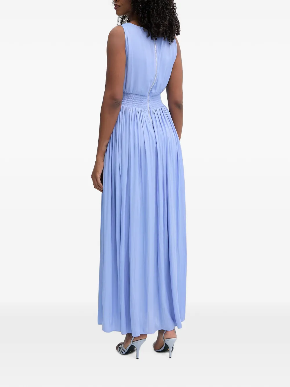 Morgan Jurk met ruches en zijsplit Blauw
