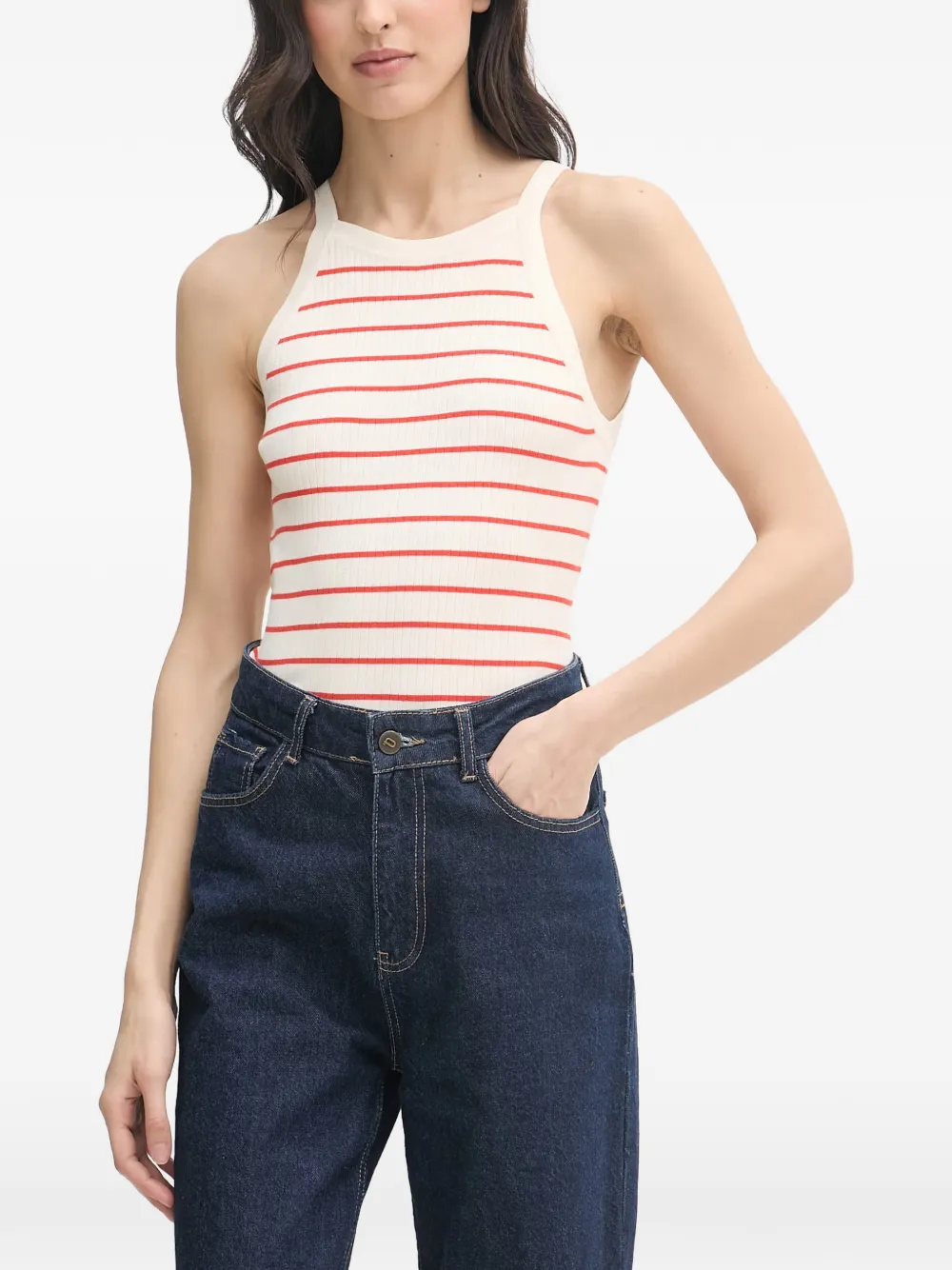 Mos Mosh MMImanja Caliz striped ribbed-knit top