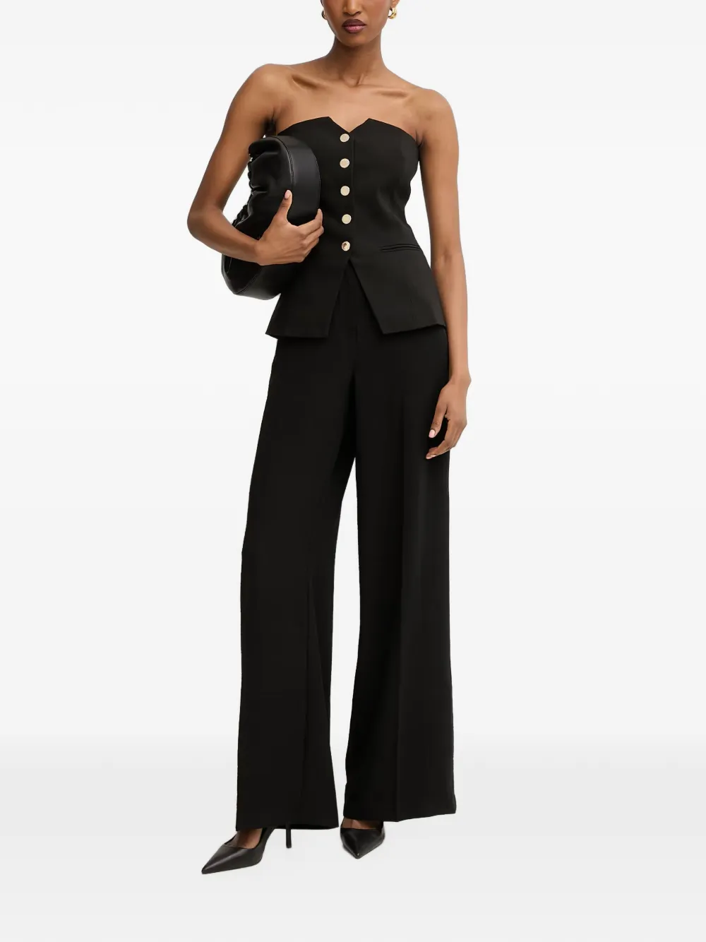 Morgan Broek met elastische taille Zwart