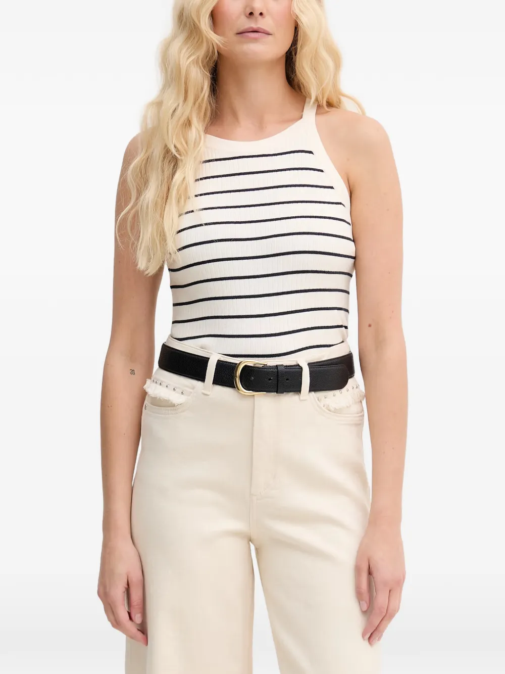 Mos Mosh MMImanja Caliz striped ribbed-knit top