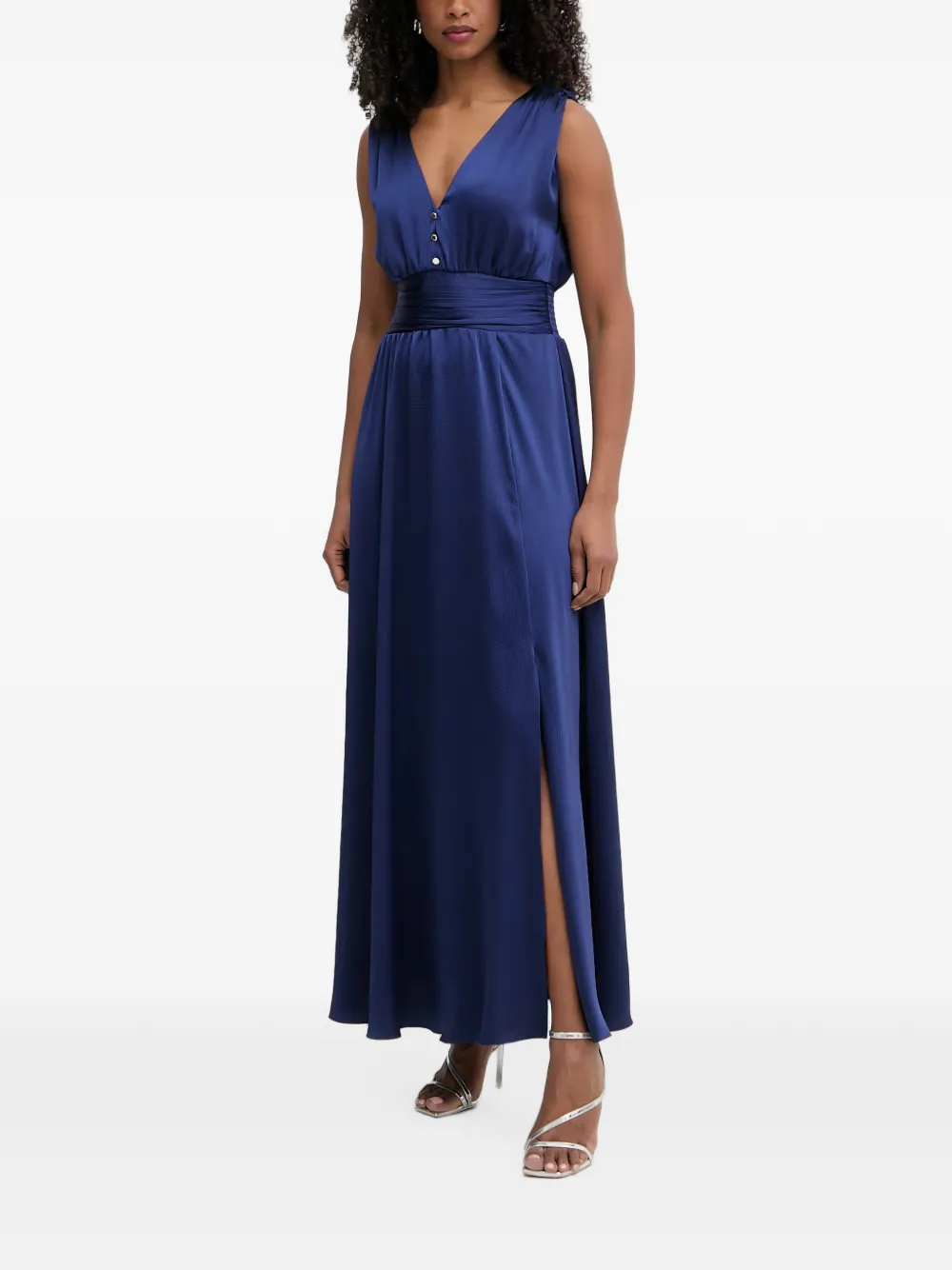Morgan Maxi-jurk verfraaid met knoop Blauw