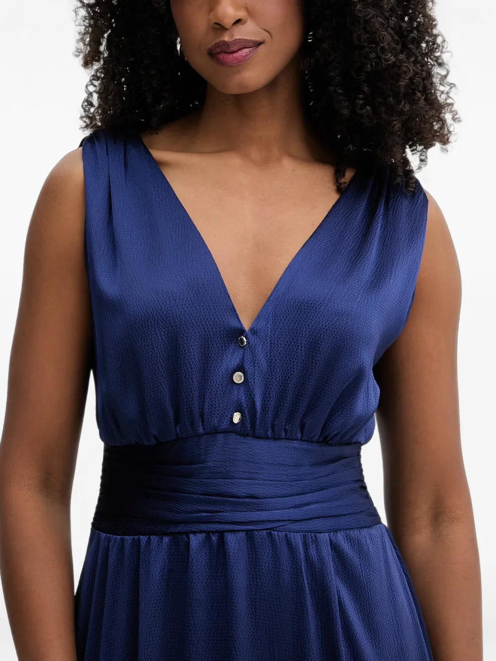 Morgan Maxi-jurk verfraaid met knoop Blauw