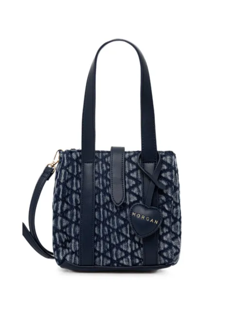 Morgan quilted logo-plaque tote bag