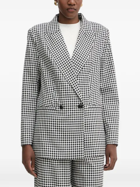 Morgan gingham double-breasted blazer