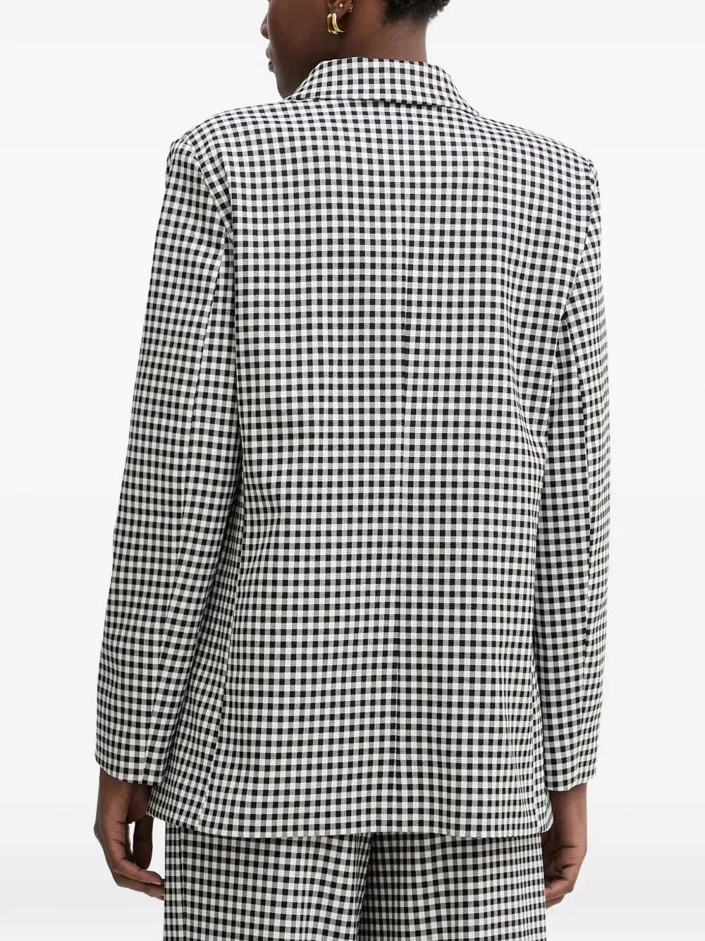 Morgan Blazer met gingham ruit Zwart