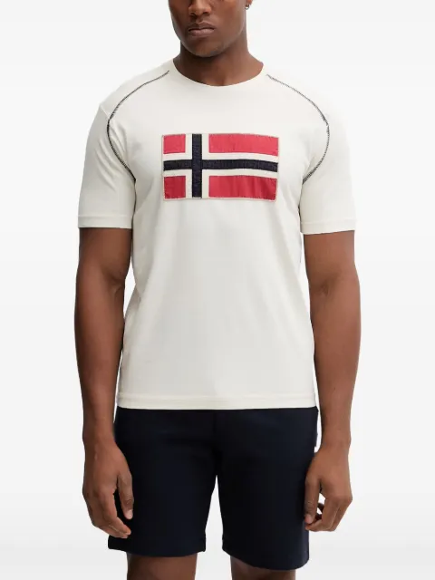 Napapijri Reflect logo-patch contrast-stitch T-shirt