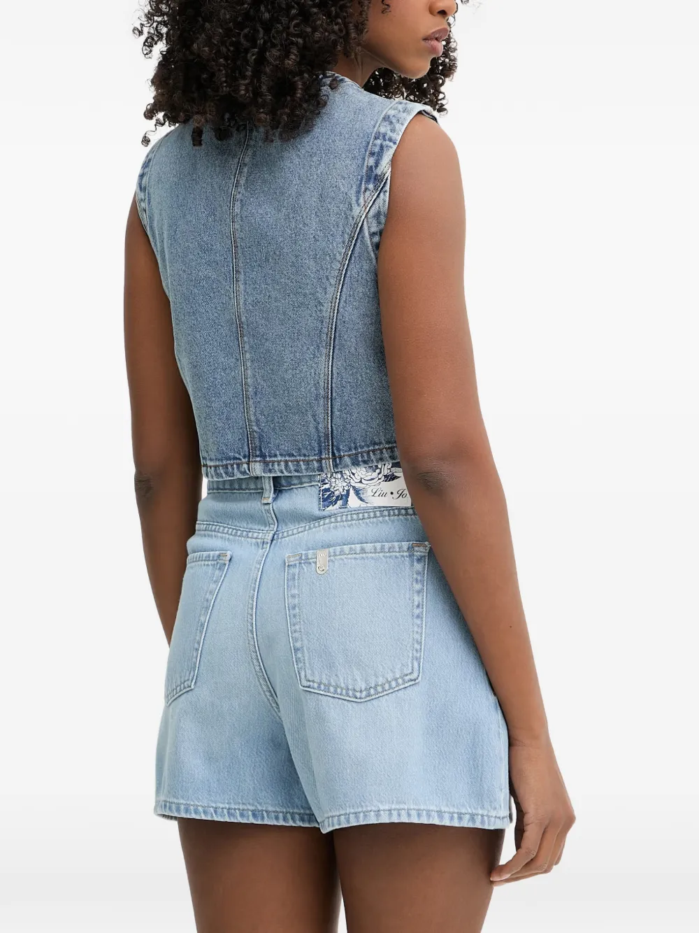 Morgan Cropped gilet Blauw
