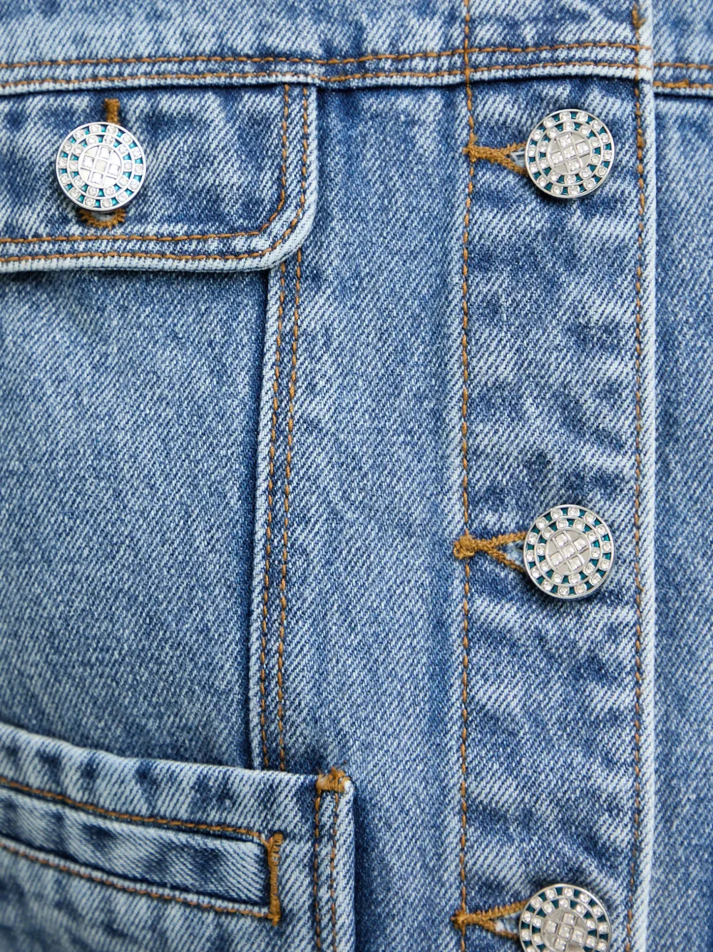 Morgan Cropped gilet Blauw