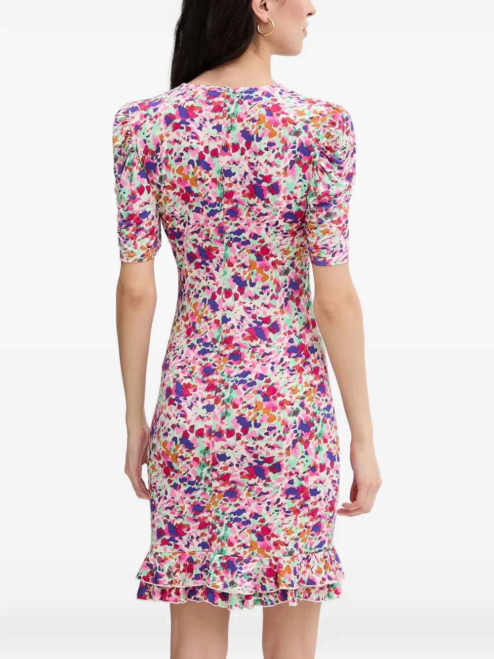 Morgan Mini-jurk met abstracte print Roze