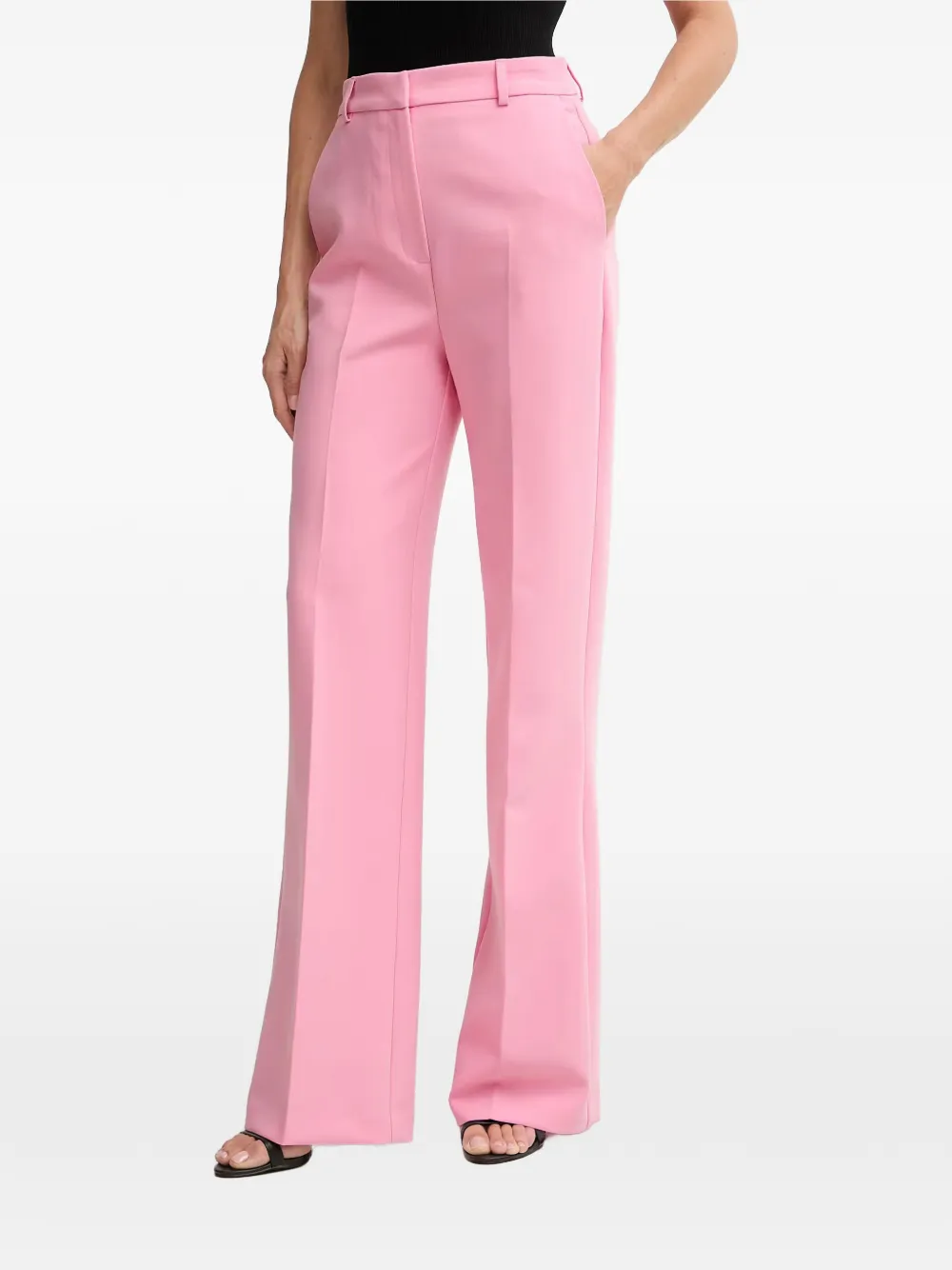 Morgan pressed-crease flared trousers